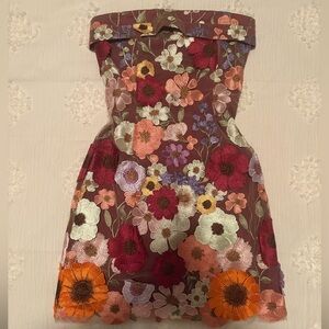 ShowPo “Wren” mini dress floral | Dark Burgundy